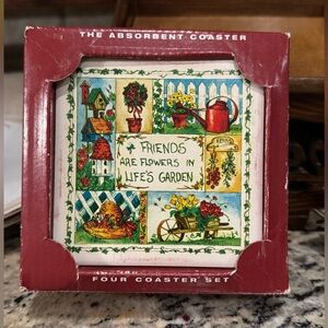 Vintage Absorbastone coaster set